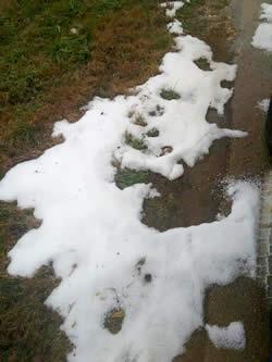 The photo above is hail which had accumulated in Tenaha Thursday morning, January 21, 2016 (Submitted photo).