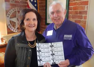 Pictured are (from left) Pam Phelps, Shelby County Chamber of Commerce Executive Director and Bill Teague, Nacogdoches Chamber of Commerce Interim President/CEO. Photo Credit: Kelly Daniel, Nacogdoches Chamber of Commerce.
