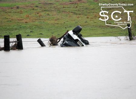 Vehicle washed away off of FM 414 Wednesday morning, March 9th