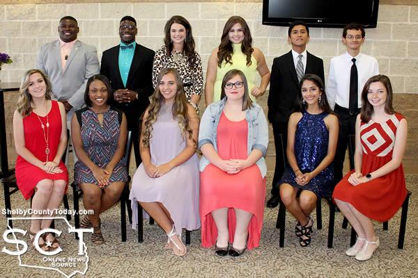 Pictured are 12 Seniors Who Make a Difference, (from left, back row) LaMarcus Goodwin, Dacorey McGee, Macy Mayo, Brylee Hendricks, Jaime Cervantes, Santiago Leon, (front row) Mallory Sims, Chloe Gipson, Malory Nehring, Brianna Cox, Julie Garcia, and Zoey Stuever.