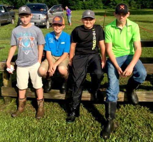 Pictured are (from left) Lance Holloway, Colby Lout, Hagan Craig and Colton Gutermuth.
