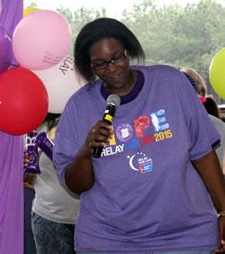 Danquien Horton at Relay for Life 2015