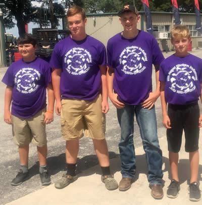 Pictured (from left) Hagan Craig, Logan Holloway, Colton Gutermuth and Lance Holloway.