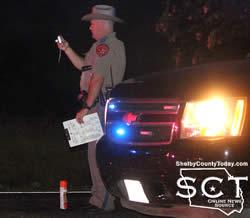 Texas Department of Public Safety State Trooper Keith Jones investigating the scene.