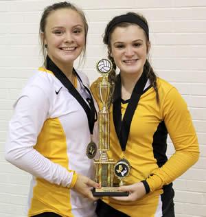 Kameron Courtney (left) and Molly Sanford (right) were selected to the All Tournament team.
