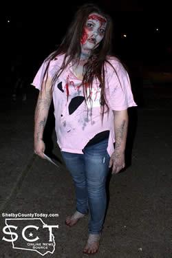 Casey Sneed, 2nd place in the Zombie Walk.