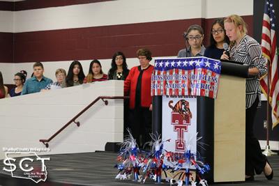 Each member of the Junior High and High School Beta Club members expressed their appreciation to local Veterans with poems and stories.