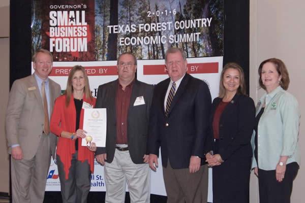 Pictured are (from left) Brad Knapp, Governor's office, Jennifer Jones, Kevin Jones, Center Mayor David Chadwick, Ruth Hughs, Workforce Commission and Pam Phelps, Executive Director of the Shelby County Chamber.