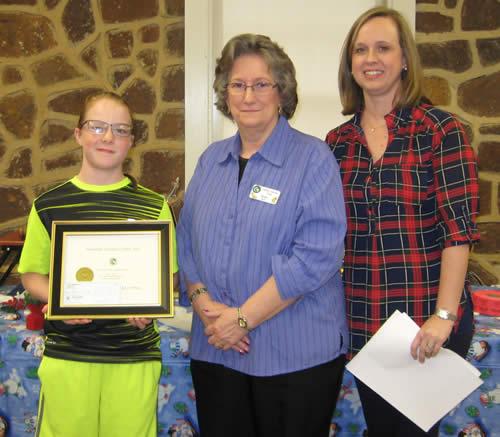 Photo: Allison Hale; Robbie Kerr, Center Garden Club President; and Alison Scull, who serves as the club's corresponding secretary and youth committee chairman.