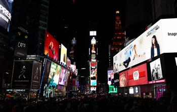 Times Square is in the heart of the New York City Theater District. (Photo by Brian Naples)