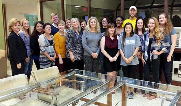 Stephen F. Austin State University interior design students recently collaborated with staff members at the Nacogdoches Treatment Center to create site and floor plans for a proposed assisted living facility for patients with Alzheimer’s disease.