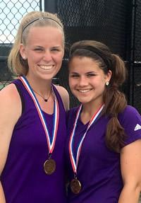 Girls Doubles 3rd in the Region: Megan Dunn / Whitlee Reed
