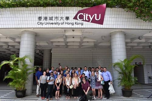 During their study abroad experience, Stephen F. Austin State University students attended a presentation by Dr. Forrest Yang, a marketing professor at the City University of Hong Kong, who highlighted the importance of building relationships to conduct business as well as the tax-free port and low-tax structure, which made Hong Kong a key business location for multiple companies.