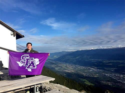 Stephen F. Austin State University Rusche College of Business student Lawrence Moore studied abroad in Austria during the fall 2016 semester. Moore is one of many SFA business students who has taken advantage of the college's partnership with two business schools in France and Austria.