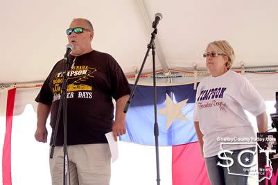 Paul Smith, Timpson Area Chamber of Commerce President, and Debra Pate Smith, Timpson Mayor, handled the opening ceremonies during the 2017 Frontier Days.