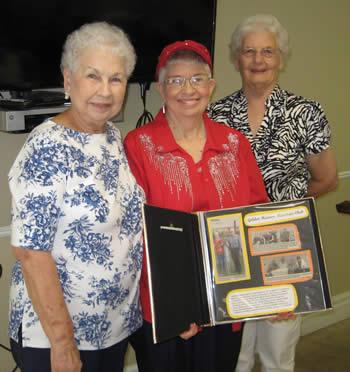 Photo: (from right) Golden Harvest Ministries Club President Helen Collard, Historian Linda Bordelon, and Ann Forbes.