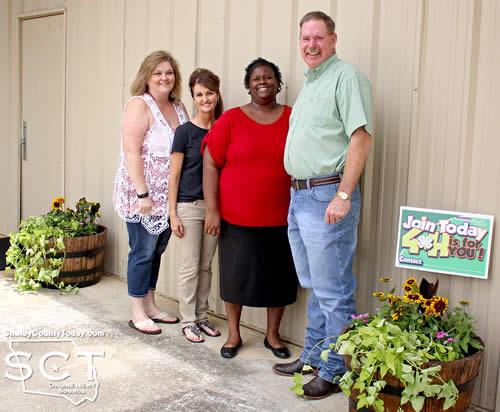Pictured are members of the Shelby County Extension Office staff (from left): Daphne Lovell, County Extension Secretary; Jheri-Lynn McSwain, County Extension Agent; Feleshia Thompson, Extension Assistant; and Lane Dunn, County Extension Agent.