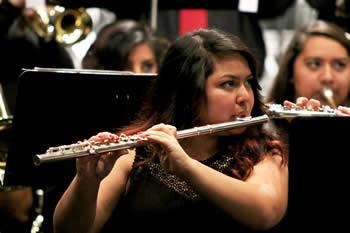 Esmeralda Acosta of Center plays flute in the Panola College Band.