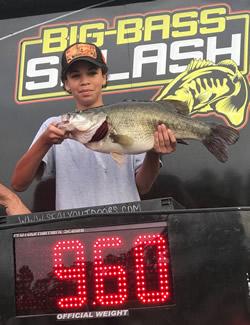 Jacob Sumrall of Kirbyville proved that age is no factor in competitive bass fishing when he reeled in this 9.60 pounder to win the 2017 Sealy Outdoor Fall Shootout held recently on Sam Rayburn Reservoir in eastern Texas. (Courtesy Photos)