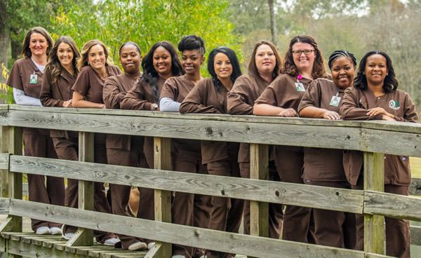 Graduating in December from Panola College’s Shelby College Center Licensed Vocational Nursing program are, from left, Holly Baker, Gary; Haleigh Solice, Timpson; Crystal White, Center; Crystal Mosby, San Augustine; Lakethia Christopher, Nacogdoches; Devon Washington, Belcher, La.; Jacy Youngblood Willis, Carthage; Candace Johnson, Joaquin; Kaitlyn Whiddon, Beckville; Kayla Hoyt, San Augustine; and Crystal Brown, Nacogdoches. (Photo by Sharon Peace)