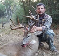 Cherokee County hunter Billy Fondren says he was on his way to his blind to hunt a different buck when he crossed paths with this remarkable 13 pointer scoring 171 7/8. (Courtesy Photo by Billy Fondren)