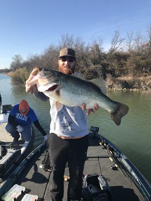 Jerrod Miller of Springtown with the heaviest bass turned into the revamped Toyota ShareLunker program thus far, a 12.79 pounder caught from Marine Creek. (Courtesy Photo)