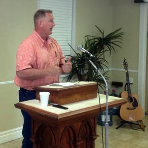 Mike Brister explained the purpose of the Stepstones International Ministry