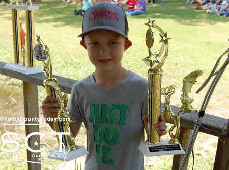 Brandt Wells was the winner of the overall with the Largest Single Bream by weight .40 and Heaviest Stringer 1.30 during the 40th Annual Take a Kids Fishing Tournament.