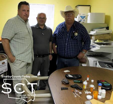 Several agencies were involved in the arrest of the McCoys. Pictured above are (from left) Shelby County District Attorney Stephen Shires, Shelby County District Attorney Investigator Joey Haley and Shelby County Constable for Precinct 3 Roy Cheatwood.