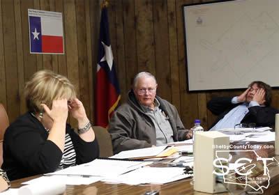 Ronnie Wolfe (center), Councilman, is seen speaking as Mayor Debra Pate Smith (left) and Kyle Allen, Councilman, (right) appear quite exasperated toward the end of the meeting.