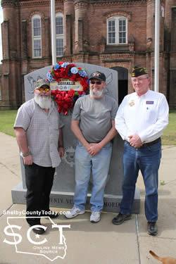 Pictured above are Somalia Veterans (from left) Sean Martin, Steve Reeff and Mike Langford