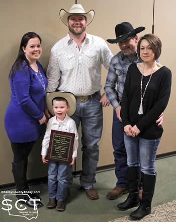 Pictured are (from left) Jessica Greer, Bradley Greer (daughter and son-in-law to the Putman's), Levi Greer, Keith Putman, and Shonia Putman.