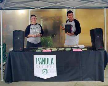August 24, 2015 - Chelsa Connolly, Panola College Athletic Trainer, and Paul Sabbatini, Student Activities Coordinator, tell students about upcoming activities at Panola College.