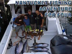 This amazing trip is a three night/ two day fishing adventure for four on the island of Nantucket. This trip can be used either during the Spring of 2016 or the Fall of 2016. The island of Nantucket offers a great variety of fishing from large strippers, bluefish to white marlin and yellow fin tuna. The species of fish all depends on the time of the year and what’s running!!