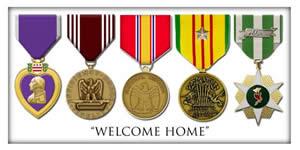 Purple Heart, Army Good Conduct Medal, National Defense Service Medal, Vietnam Campaign Medal with 1 Bronze Service Star and Vietnam Service Medal