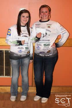 Holly Hughes (right) and Molly Sanford (left) received $75 each for 27th place with 5 fish and a weight of 10.69 lbs.