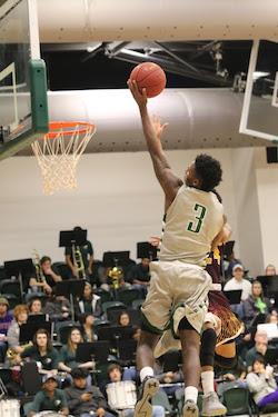 Devyn Wilson with the layup during the second half