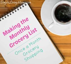 Blog site which had good information about making a monthly meal plan and grocery list. - simplelivingmama.com